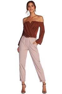 Sophisticated Chiffon Strapless Top