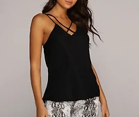 Stunning Sleeveless Surplice Top
