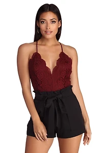 Scalloped Lace Bodysuit