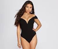 Dressy Deep V Crepe Bodysuit