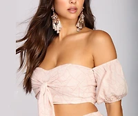 Finer Lines Printed Crop Top