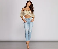 Flirtatious Floral Crop Top