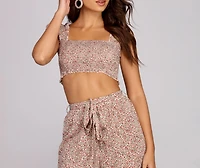 So Fresh Floral Smocked Top