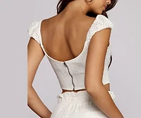 Tactile Touch Tie Front Top