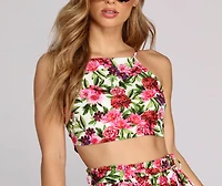 Floral Bloom Crop Top