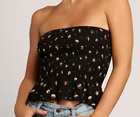 Ditsy Botanical Tube Top