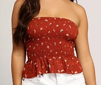 Ditsy Botanical Tube Top