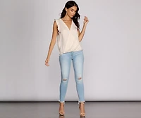 Feel The Breeze Surplice Top
