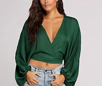 Perfect Plunge Dolman Sleeve Top