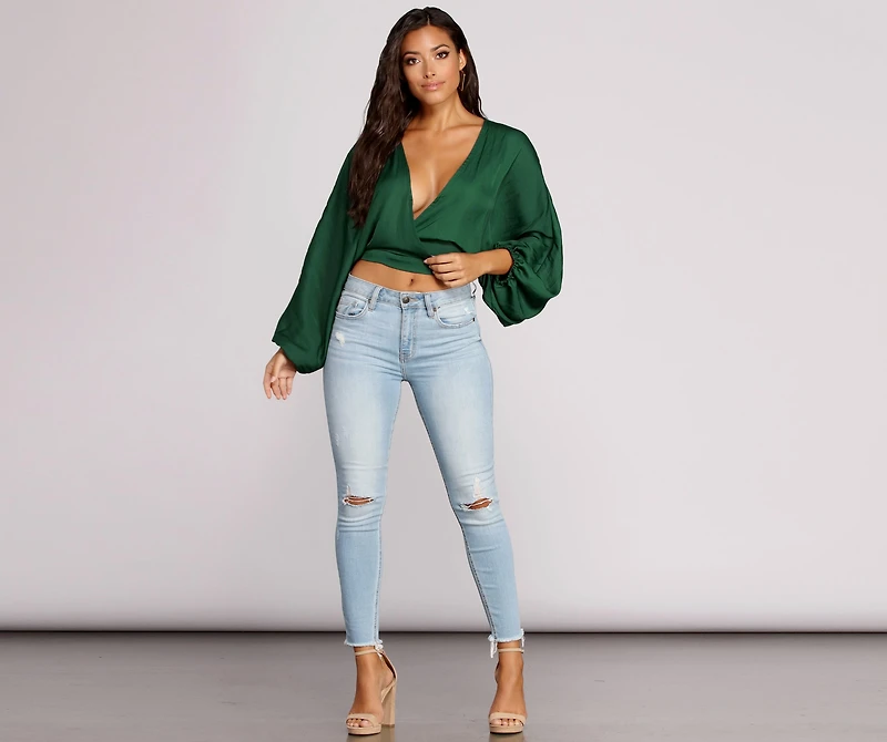 Perfect Plunge Dolman Sleeve Top