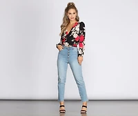 Sweet Intentions Wrap Blouse