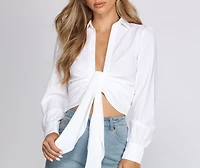 Out Of Office Tie Blouse