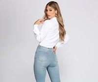 Out Of Office Tie Blouse