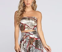 Animal Desire Tie-Front Top