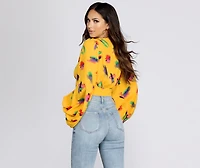 Artsy Girl Balloon Sleeve Blouse