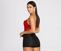 Satin Cowl Neck Bodysuit