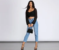 Pretty Pleated Tie Waist Blouse