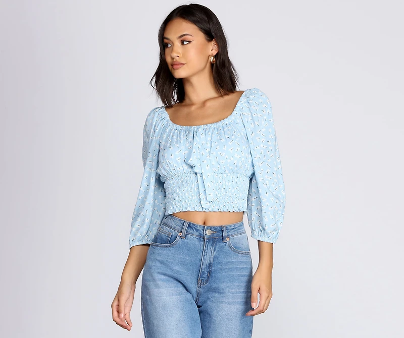 Ditsy Floral Milkmaid Top