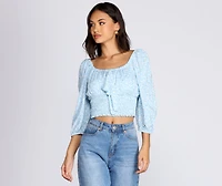 Ditsy Floral Milkmaid Top