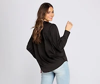 Satin Button Up Tunic
