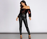 Wild Card Chiffon Top