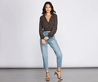Bloom Babe Ditsy Surplice Top