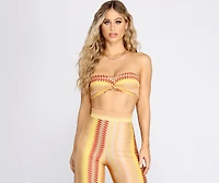 All The Stripe Moves Chevron Tube Top