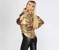 Fierce Competition Satin Blouse