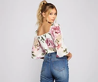 Too Sweet Floral Chiffon Top