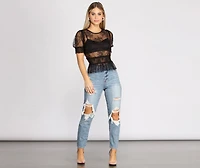 Classic Beauty Lace Peplum Top