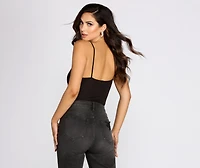 An Elegant Touch Satin Bodysuit