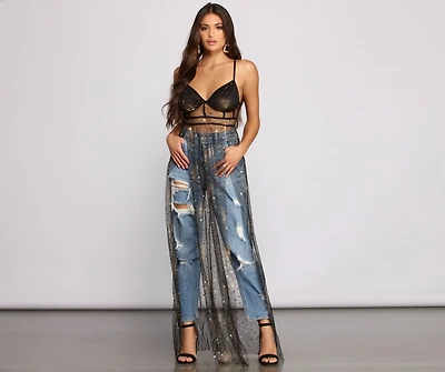 Sparkle Goals Long Mesh Tunic
