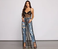 Sparkle Goals Long Mesh Tunic