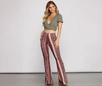 Perfectly Cropped Basic Surplice Gauze Top