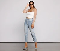 Statement Stunner Smocked Puff Sleeve Crop Top