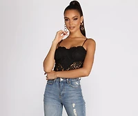 Lace Beauty Bustier Bodysuit