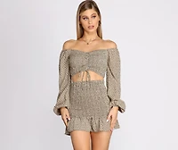 Feels Like Summer Smocked Crop Top
