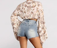 Boho Honey Tie Front Gauze Top