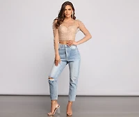 Rare Pearl Beauty Puff Sleeve Top