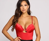 Who's That Girl Satin Bodysuit