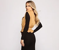 Trendy Crepe Trench Vest