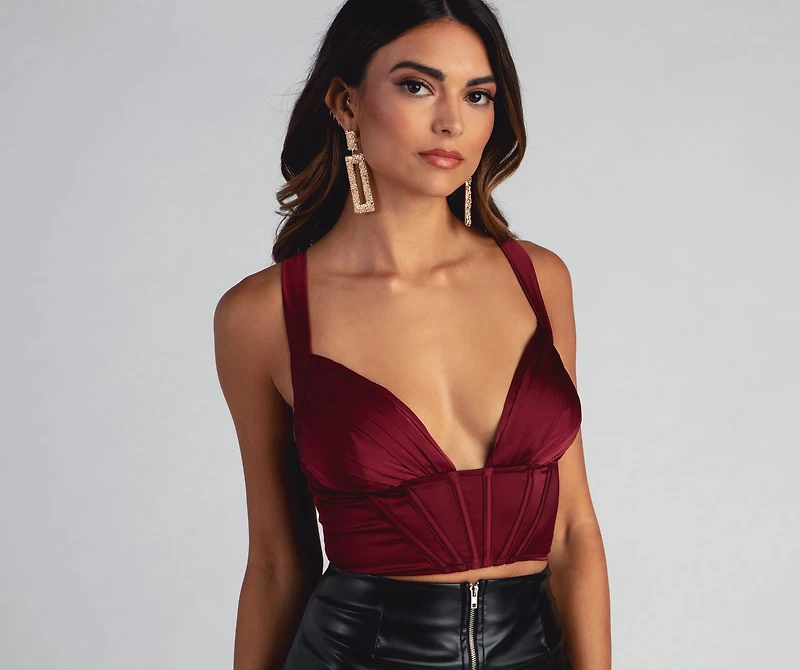 Such A Babe Floral Burn Out Bustier