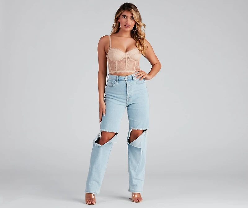 Lace Appeal Scalloped Bustier