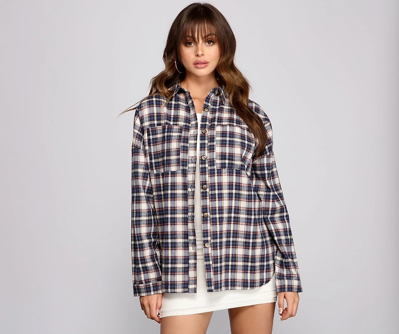 Flannel Mood Button Down Top