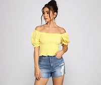 Dainty Daisy Smocked Top
