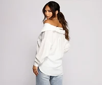 Classic Cutie Oversized Button-Up Tunic