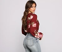 Sweet Intentions Floral Crop Top