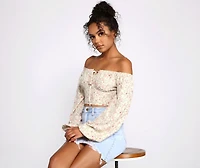 Feeling Flirty Florals Crop Top