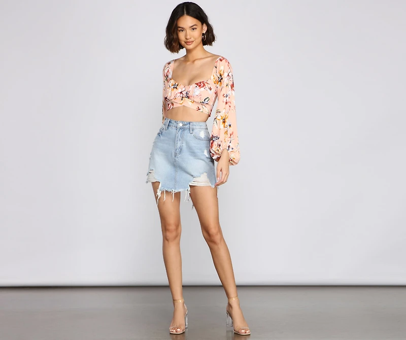 Flirty Floral Crop Top