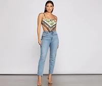 Set On The Tropics Handkerchief Top